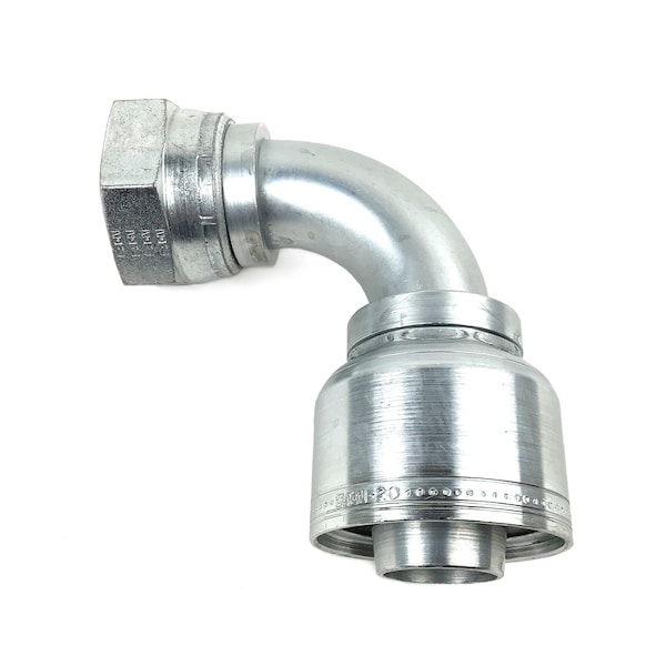 Eaton Fitting, Hyd, Weathergrip, Jic/37 Deg Female Swivel 90 Deg Elbow, 1-5/8-12 Thread, -20 Hose, 4.25 20Z-677 - main